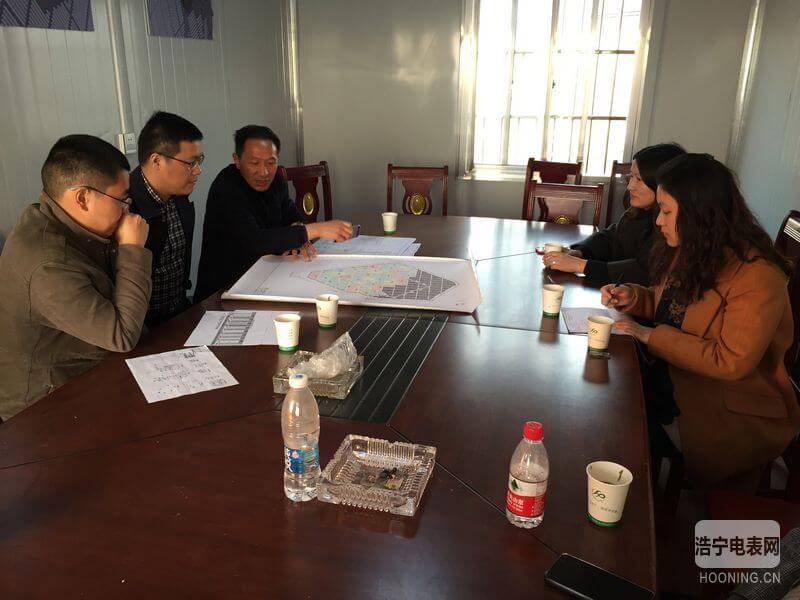 考察組在阜陽靈臺湖項目現場深入交流