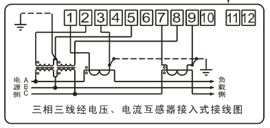 DSSY331-MD3經電壓、電流互感器接入式接線圖
