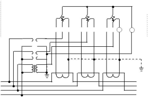 三相四線經電壓、電流互感器 接入式電能表接線圖